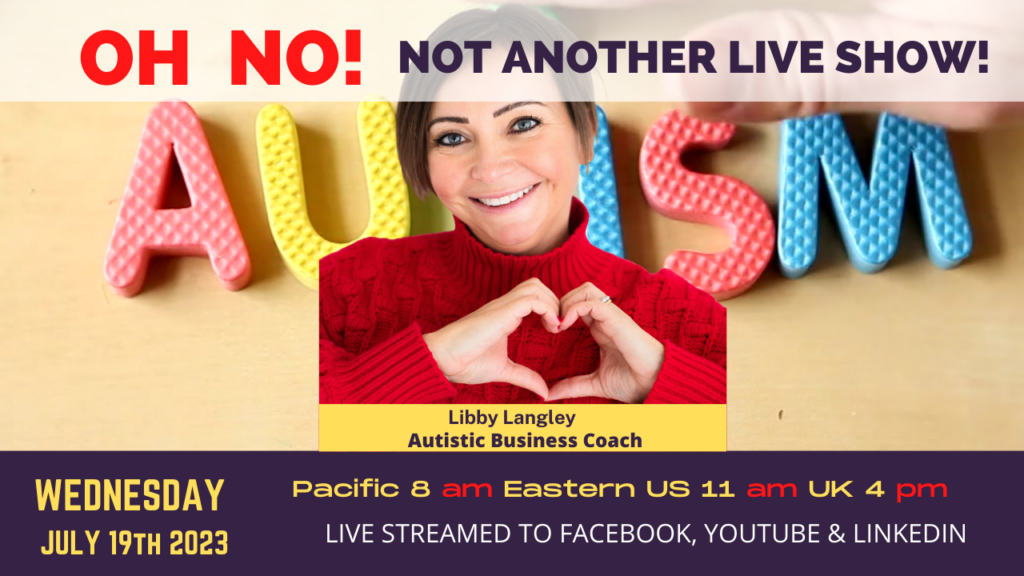 On the show we interview Libby Langley who is a business coach, author and a podcaster. She's recently been diagnosed with autism.